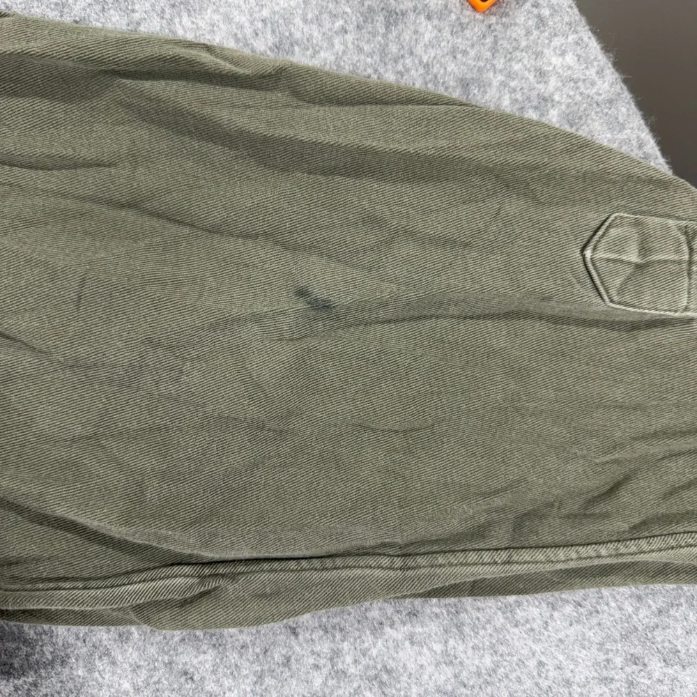 Polo Ralph Lauren Mens Large Olive Green Cotton Twill Button Down Shirt Red Pony